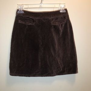 J. Crew Corduroy Brown zip up skirt
